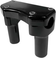 Drag Specialties - Drag Specialties Handlebar Riser/Top Clamp Kit with 1in. Clamping Area - 3in. Tall - Black - 0602-0587 - Image 1