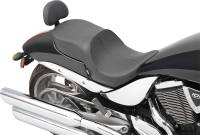 Drag Specialties - Drag Specialties Low Profile Touring Seat with Built-In Passenger Backrests - Mild Stitch - 0810-1585 - Image 2