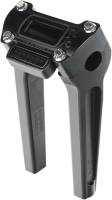 Thrashin Supply Company - Thrashin Supply Company Straight Handlebar Riser Kit with Gauge Cutout - 8in. - Anodized Black - TSC-8025-1 - Image 1