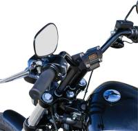 Thrashin Supply Company - Thrashin Supply Company Straight Handlebar Riser Kit with Gauge Cutout - 8in. - Anodized Black - TSC-8025-1 - Image 4