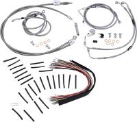 Burly Brand - Burly Brand Extended Cable/Brake Line Kit for 13in. Gorilla Handlebars - Stainless Steel - B30-1102 - Image 1