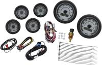 Dakota Digital - Dakota Digital MVX-8K Analog/Digital Plug-In Instrumentation Six-Gauge Kit - White/Gray Background - Black Bezel - MVX-8604-WG-K - Image 1