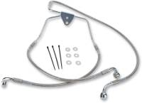 Drag Specialties - Drag Specialties Extended Stainless Steel Front Brake Line Kit - Clear Coated - 16in./28 7/8in. - 660411-2 - Image 1