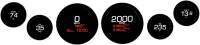 Dakota Digital - Dakota Digital MLX Series 6 Gauges Set  - Black - MLX-8696-K - Image 3