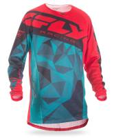 Fly Racing - Fly Racing Kinetic Mesh Jersey - 371-3282X - Crux Teal/Red/Black - 2XL - Image 1