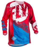 Fly Racing - Fly Racing Kinetic Outlaw Jersey - 371-522X - Red/Blue - 2XL - Image 1