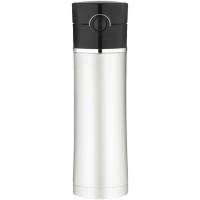 Thermos - Thermos Sipp Vacuum Insulated Drink Bottle - 16 oz. - Stainless Steel/Black - Image 1