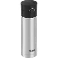 Thermos - Thermos Sipp Vacuum Insulated Drink Bottle - 16 oz. - Stainless Steel/Black - Image 2