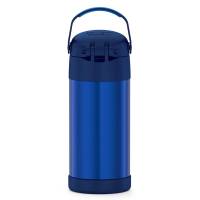 Thermos - Thermos FUNtainer&reg; Stainless Steel Insulated Straw Bottle - 12oz - Navy - Image 3