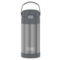 Thermos - Thermos FUNtainer&reg; Stainless Steel Insulated Straw Bottle - 12oz - Grey - Image 1