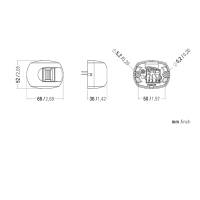 Aqua Signal - Aqua Signal Series 28 Starboard LED Side Mount Light - Black Housing - Image 2