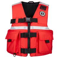 Mustang Survival - Mustang SAR Vest w/SOLAS Reflective Tape - Large - Red - Image 2