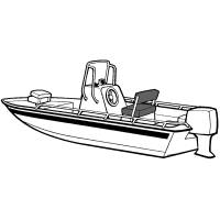 Carver by Covercraft - Carver Performance Poly-Guard Styled-to-Fit Boat Cover f/22.5&#39; V-Hull Center Console Shallow Draft Boats - Grey - Image 2