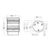 Aqua Signal - Aqua Signal Series 40 All-Round Deck Mount Light - White Light - Black Housing - Image 2