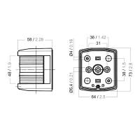 Aqua Signal - Aqua Signal Series 25 Masthead Side Mount Light - Black Housing - Image 2