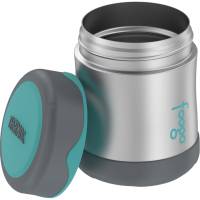 Thermos - Thermos Foogo&reg; Stainless Steel, Vacuum Insulated Food Jar - Teal/Smoke - 10 oz. - Image 3