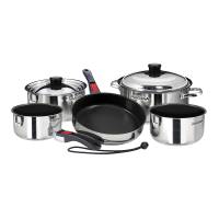 Magma - Magma Nesting 10-Piece Induction Compatible Cookware - SS Exterior & Slate Black Ceramica Non-Stick Interior - Image 1