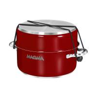 Magma - Magma Nesting 10-Piece Induction Compatible Cookware - Magma Red Exterior & Slate Black Ceramica Non-Stick Interior - Image 3