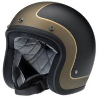 Biltwell Inc. - Biltwell Inc. Bonanza Tracker Helmet - BHBGGLETRKSM - Flat Black/Gray/Gold - Small - Image 1