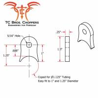 TC Bros - TC Bros Weld On Vintage Style Mounting Tabs - Style 10 - 104-0044 - Image 2