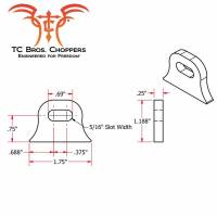 TC Bros - TC Bros Weld On Vintage Style Mounting Tabs - Style 9 - 104-0043 - Image 2