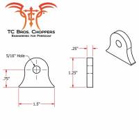 TC Bros - TC Bros Weld On Vintage Style Mounting Tabs - Style 6 - 104-0040 - Image 2