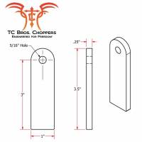 TC Bros - TC Bros Weld On Mounting Tabs - Style 2 - 104-0036 - Image 2