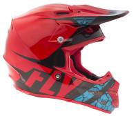 Fly Racing - Fly Racing F2 Carbon Fracture Helmet - 73-4172-2-S - Black/Red/Light Blue - Small - Image 2