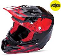 Fly Racing - Fly Racing F2 Carbon MIPS Retrospec Helmet - 73-4222XS - Red/Black - X-Small - Image 1