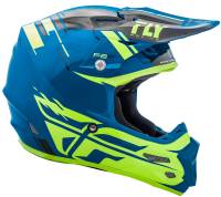 Fly Racing - Fly Racing F2 Carbon Forge MIPS Helmet - 73-4233-5-S - Black/Hi-Vis/Blue - Small - Image 2