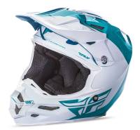 Fly Racing - Fly Racing F2 Carbon Pure Helmet - 73-41382X - Teal/White - 2XL - Image 1