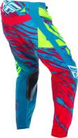 Fly Racing - Fly Racing Kinetic Relapse Pants - 370-43928 - Teal/Red/Hi-Vis - 28 - Image 3