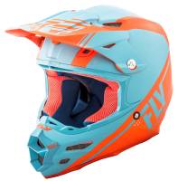 Fly Racing - Fly Racing F2 Carbon Rewire Helmet - 73-4168-6-2X - Matte Light Blue/Orange - 2XL - Image 1