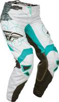 Fly Racing - Fly Racing Kinetic Girls Youth Race Pants (2016) - 368-63900 - Teal/White - 20 - Image 1