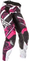 Fly Racing - Fly Racing Kinetic Womens Race Pants (2016) - 369-63406 - Pink/White - 5/6 - Image 1