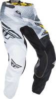 Fly Racing - Fly Racing Kinetic Rockstar Mesh Pants - 370-33928 - White/Black/Yellow - 28 - Image 1