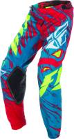 Fly Racing - Fly Racing Kinetic Relapse Pants - 370-43932 - Teal/Red/Hi-Vis - 32 - Image 4