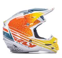 Fly Racing - Fly Racing F2 Carbon Animal Helmet - 73-41462X - Orange/White/Teal - 2XL - Image 2