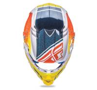 Fly Racing - Fly Racing F2 Carbon Animal Helmet - 73-41462X - Orange/White/Teal - 2XL - Image 3