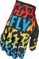 Fly Racing - Fly Racing Lite Special Edition Exotic Gloves - 375-715S - Red/Yellow/Blue - Small - Image 1