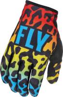 Fly Racing - Fly Racing Lite Special Edition Exotic Gloves - 375-715M - Red/Yellow/Blue - Medium - Image 1