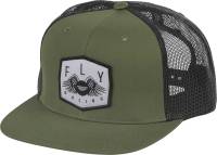 Fly Racing - Fly Racing Freedom Trucker Hat - Army Green - 351-0065 - Army Green - OSFA - Image 2