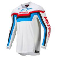 Alpinestars - Alpinestars Techstar Quadro Jersey - 3761122-2073-L - Off White/Blue Neon/Bright Red - Large - Image 1