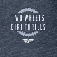 Fly Racing - Fly Racing Two Wheels Womens T-Shirt - 356-00612X - Heather Navy - 2XL - Image 2