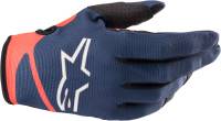 Alpinestars - Alpinestars Radar Gloves - 3561822-7083-L - Dark Blue/Red Fluo - Large - Image 1