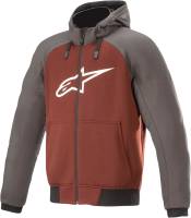 Alpinestars - Alpinestars Chrome Sport Hoodie - 4200918-9134-3X - Tar Gray/Burgundy - 3XL - Image 1