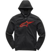 Alpinestars - Alpinestars Ageless II Fleece Zip-Front Hoody - 1038-53052-1030-S - Black/Red - Small - Image 1