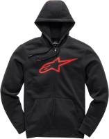 Alpinestars - Alpinestars Ageless II Fleece Zip-Front Hoody - 1038-53052-1030-X - Black/Red - X-Large - Image 1