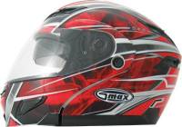 G-Max - G-Max G54S Throttle Graphic Snow Helmet - 2541203  TC-1 - Red/White/Silver - X-Small - Image 1