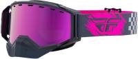 Fly Racing - Fly Racing Zone Snow Goggles - FLB-051 - Gray/Pink / Pink Mirror Rose Lens - OSFM - Image 1